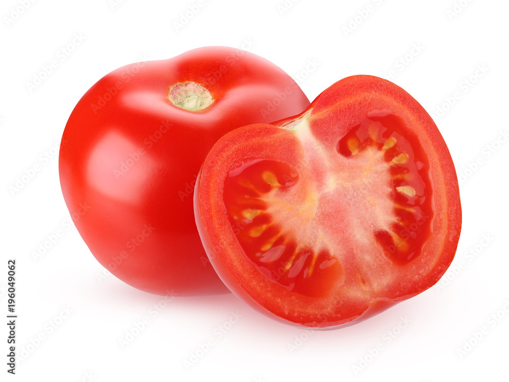 Red tomatoes isolated on white background Red tomatoes isolated on white background