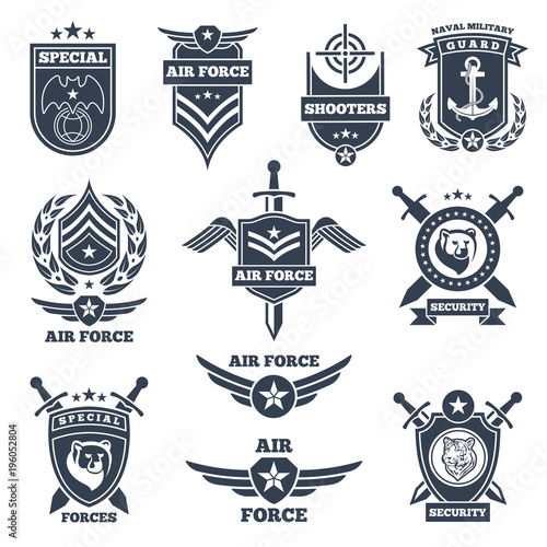Emblems and badges for air and ground forces