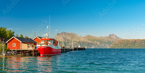 Ship at pier in Norway, Europe photo