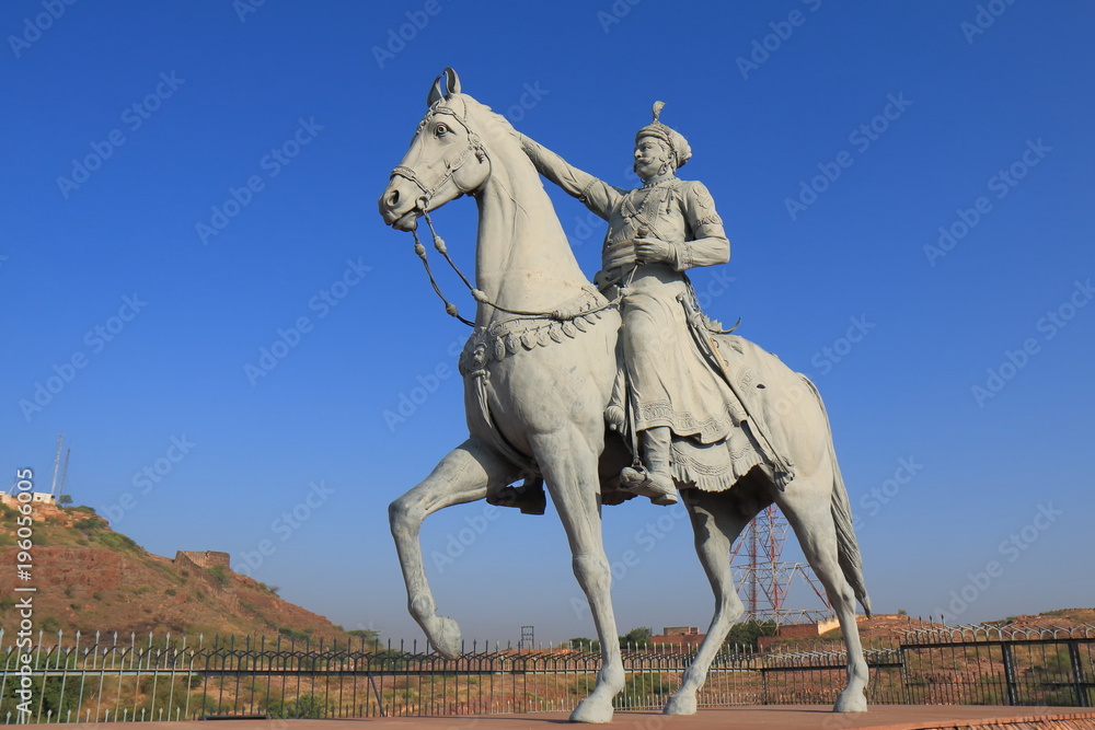 Fototapeta premium Statue of Rao Jodha Jodhpur India