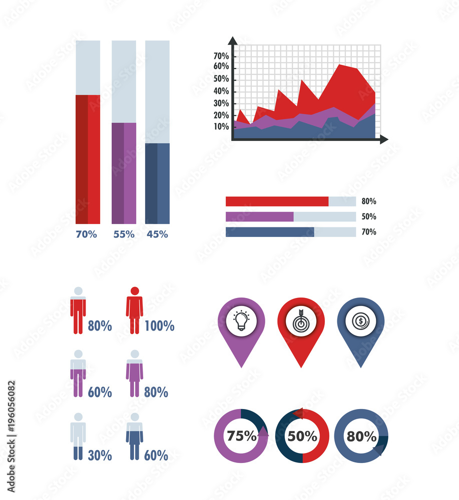 Obraz premium business infographic template icons vector illustration design