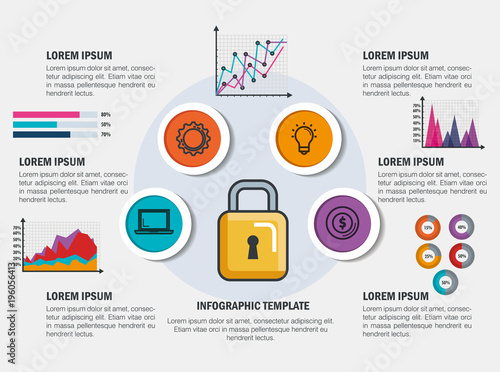 business infographic template icons vector illustration design photo