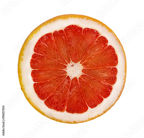 Fresh grapefruit isolated on white background