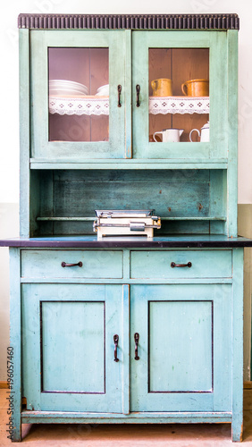 Картината върху платно old wooden cupboard