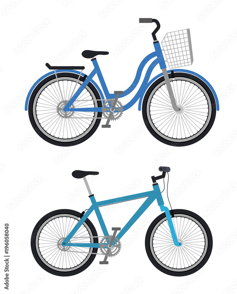 Fototapeta premium set bicycle styles icons vector illustration design