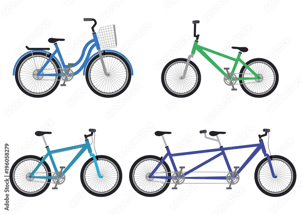 Obraz premium set bicycle styles icons vector illustration design