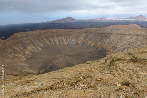 White Crater in Lanzarote  Canary islands  Spain