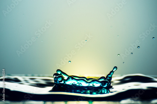 Very beautiful water drops. It feels calm and cool. photo