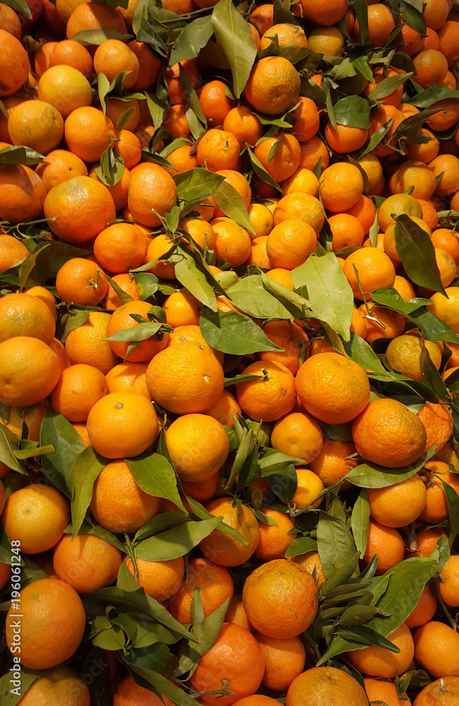 Lot of tangerines