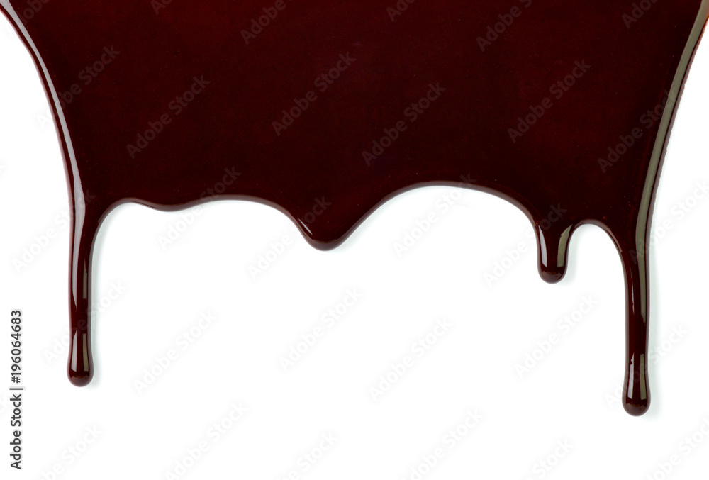 close up of chocolate syrup on white background close up of chocolate syrup on white background