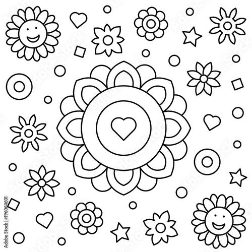 Coloring page. Vector illustration.