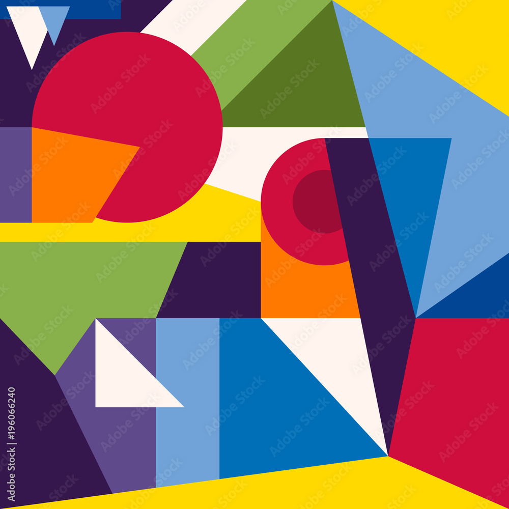 Abstract modern geometric background. Composition 1 Abstract modern geometric background. Composition 1