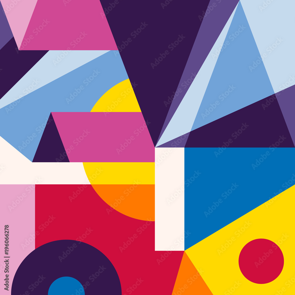 Abstract modern geometric background. Composition 4 Abstract modern geometric background. Composition 4