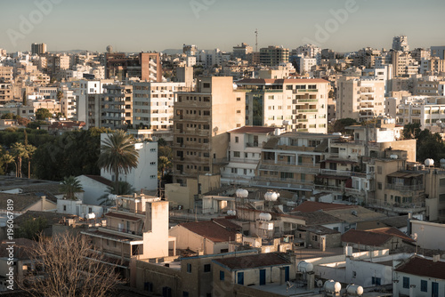 Sounthern Nicosia rooftop view. Cyprus