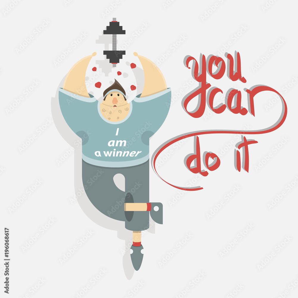 man with a barbell, a heavyweight in the gym, a love for sports equipment, a vector image, a cartoon character, a flat design man with a barbell, a heavyweight in the gym, a love for sports equipment, a vector image, a cartoon character, a flat design