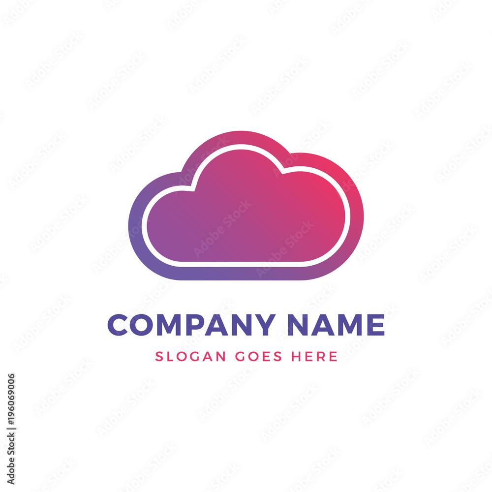 Cloud gradient logo design Cloud gradient logo design