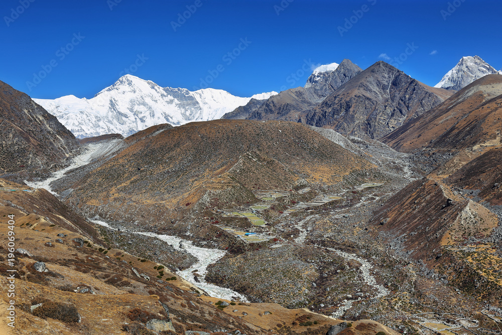 View of Cho Oyu peak, Nepal