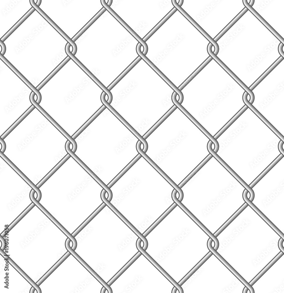 Naklejka premium isolated metal wire mesh, seamless pattern