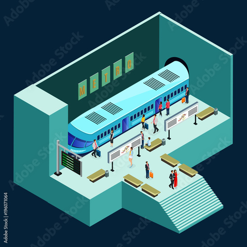 Isometric Subway Station Concept