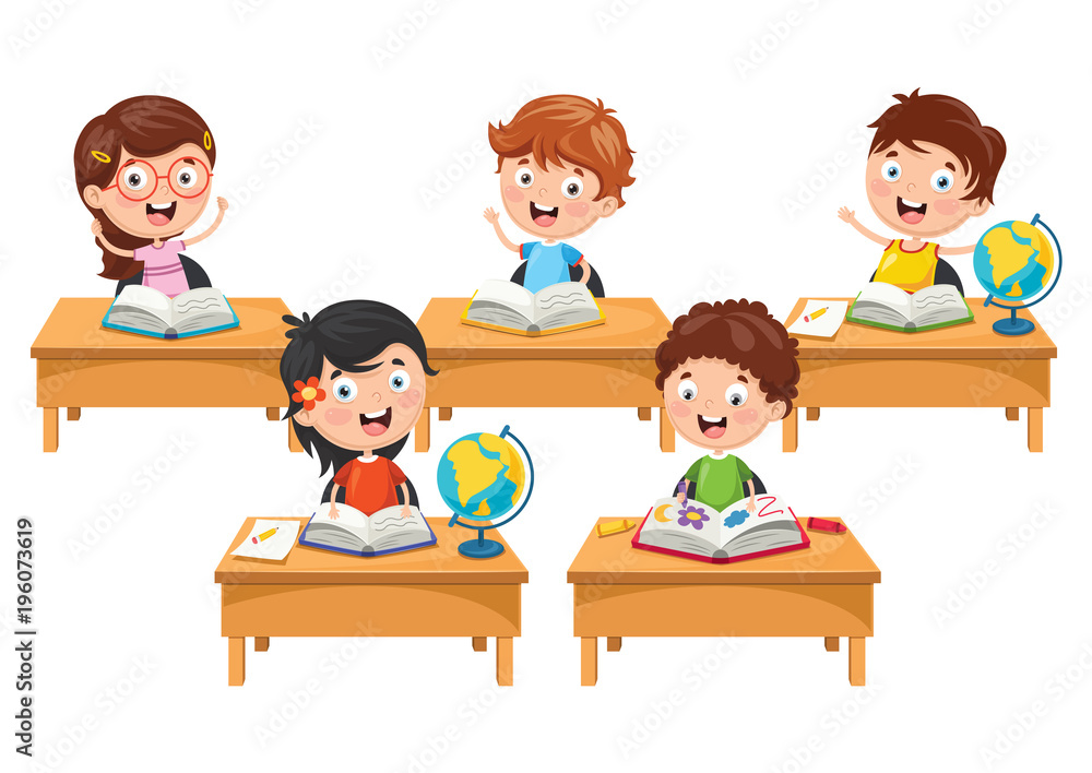 Vector Illustration Of Students Vector Illustration Of Students