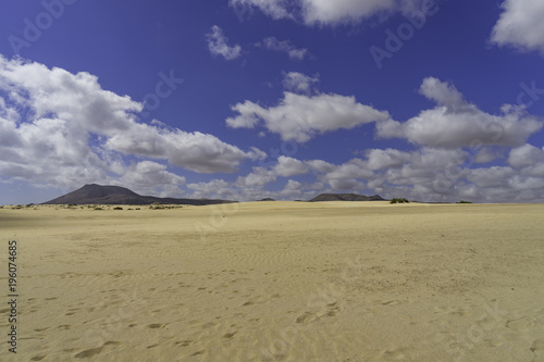Landscape Dunes Of Corralejo, Fuerteventura, Canary Islands, Spain.