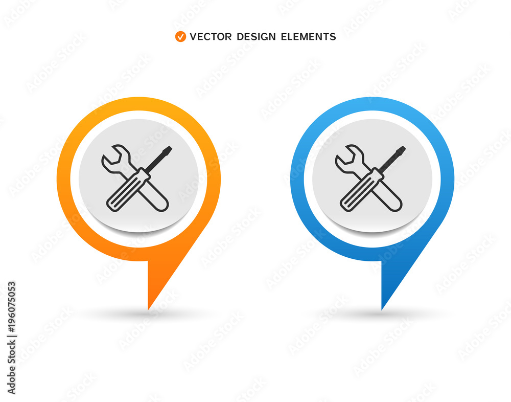 Web design of service tools icon Web design of service tools icon
