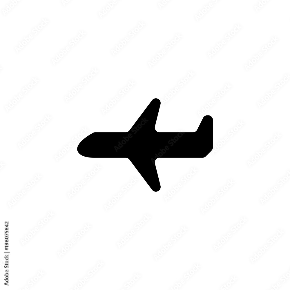Obraz premium Plane icon vector, solid illustration, pictogram isolated on white