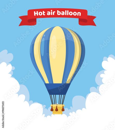 Flat hot air balloon