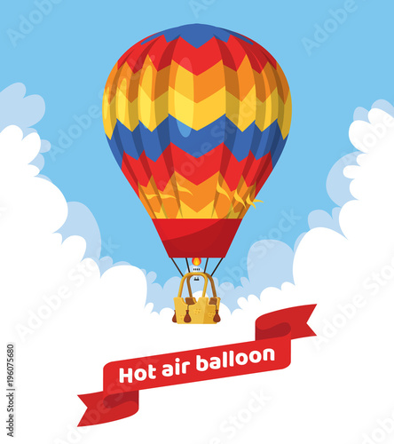 Flat hot air balloon