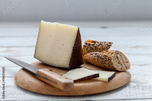 Manchego cured cheese photo
