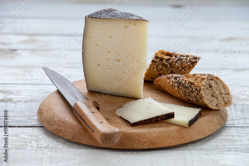 Manchego cured cheese photo