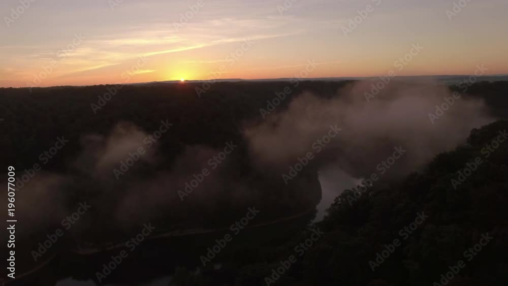 Toward Clouds Over River Canyon at Sunrise Toward Clouds Over River Canyon at Sunrise