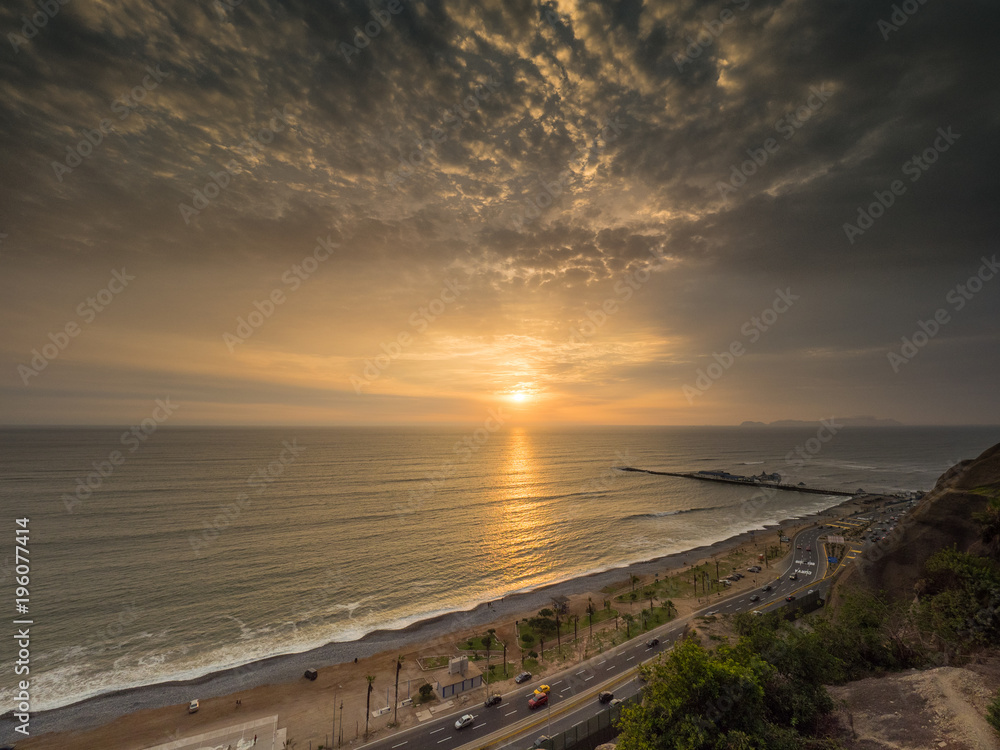 The Sunset in Lima