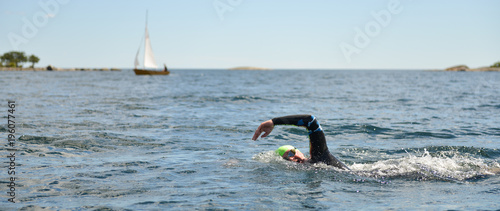 Open water swimming photo