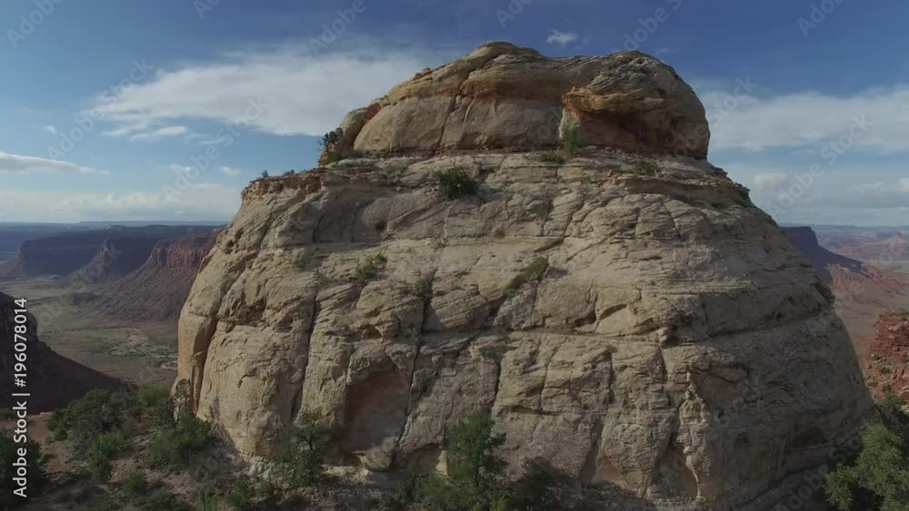 Rising From Desert High Over Strange Rock Formation at Epic Canyon Vista Rising From Desert High Over Strange Rock Formation at Epic Canyon Vista
