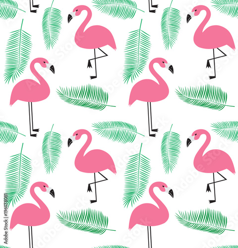 seamless flamingo pattern vector illustration