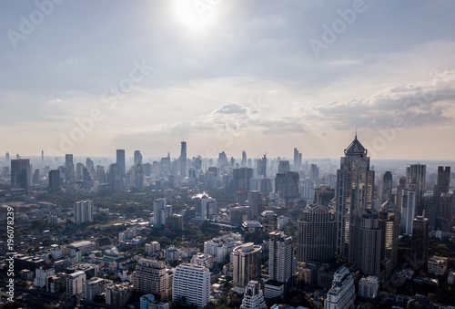 Bangkok Aerial view. Beautiful view above the skyscrapers.