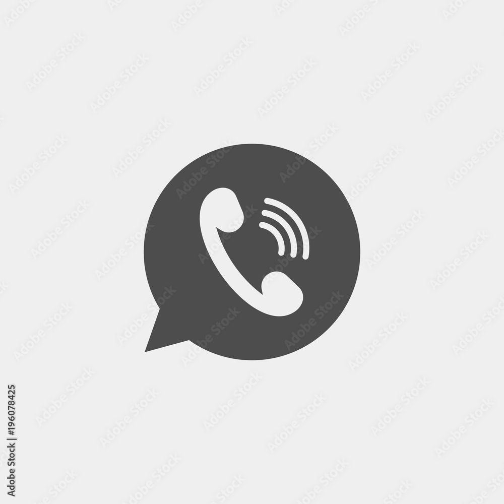 Phone flat vector icon. Telephone flat vector icon Phone flat vector icon. Telephone flat vector icon