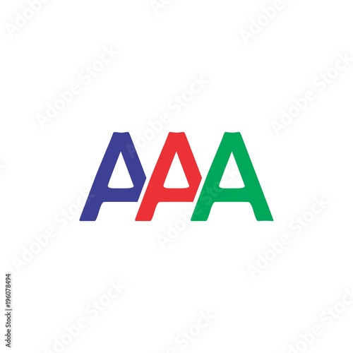 triple A letter logo