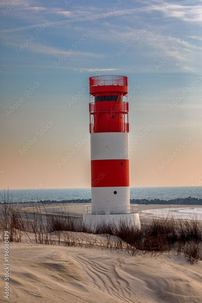 Helgoland Lighthouse in the morning sun
