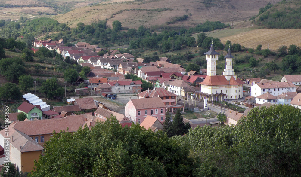 View of old city and church