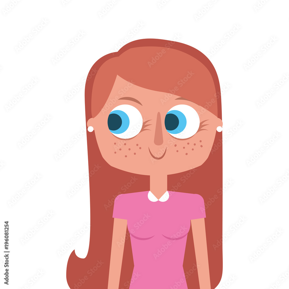 Fototapeta premium woman portrait of mother character image vector illustration