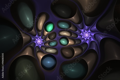 abstract bright multicolored fractal computer generated image, background for text labels