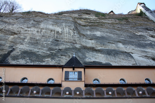 Salzburg 2018. Buildings in mountain.