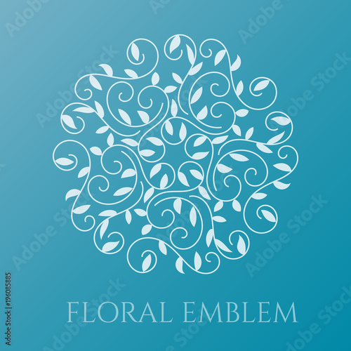 Elegant hand drawn flourish design template