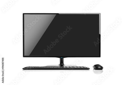 Desktop computer isolated.