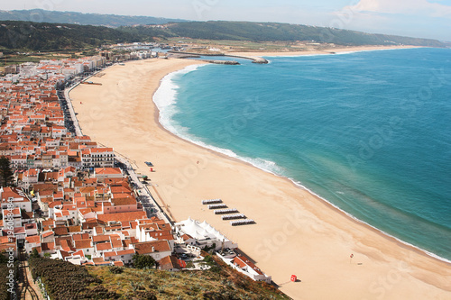 Wallpaper Mural Top view of a deserted beach. Portugal Torontodigital.ca