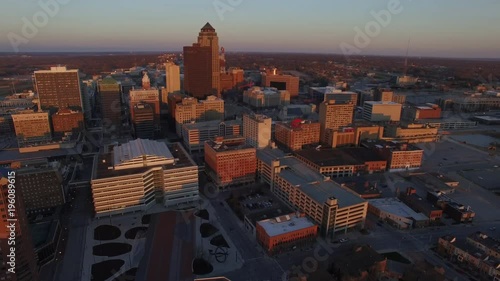 Des Moines Downtown Dawn Skyline 004 Ascend Very High photo