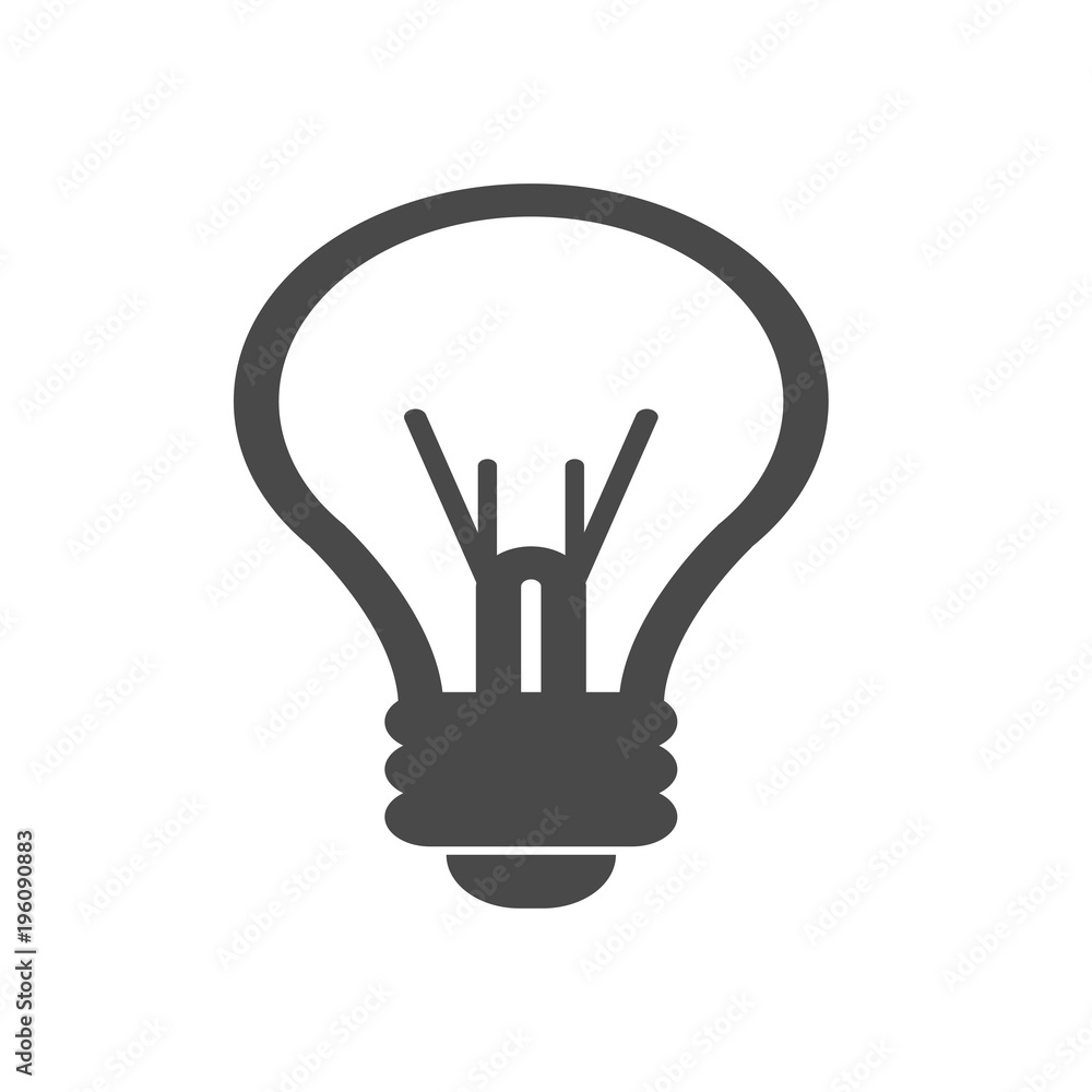 Bulb vector icon, creative lamp symbol. Modern, simple flat vector illustration for web site or mobile app Bulb vector icon, creative lamp symbol. Modern, simple flat vector illustration for web site or mobile app