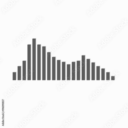Isolated Bar Chart Icon Symbol On Clean Background. Vector Diagram Element In Trendy Style.